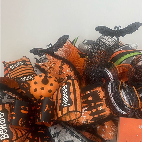 Halloween Wreath,Halloween Decor,Fall Decor,Thanksgiving,quality deco mesh - Picture 4 of 9